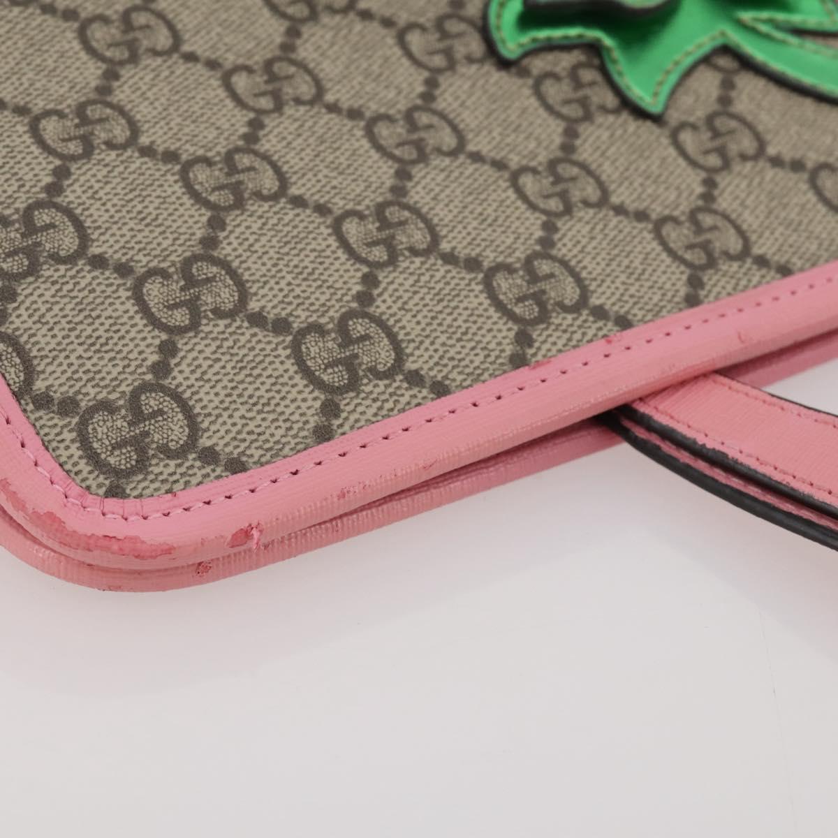 GUCCI GG Supreme Children's Hand Bag PVC Beige 630589 Auth 204842A