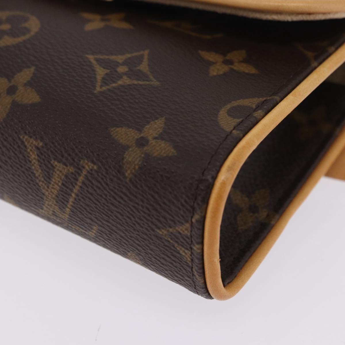 LOUIS VUITTON Monogram Pochette Florentine Waist Bag M51855 LV Auth 204849V