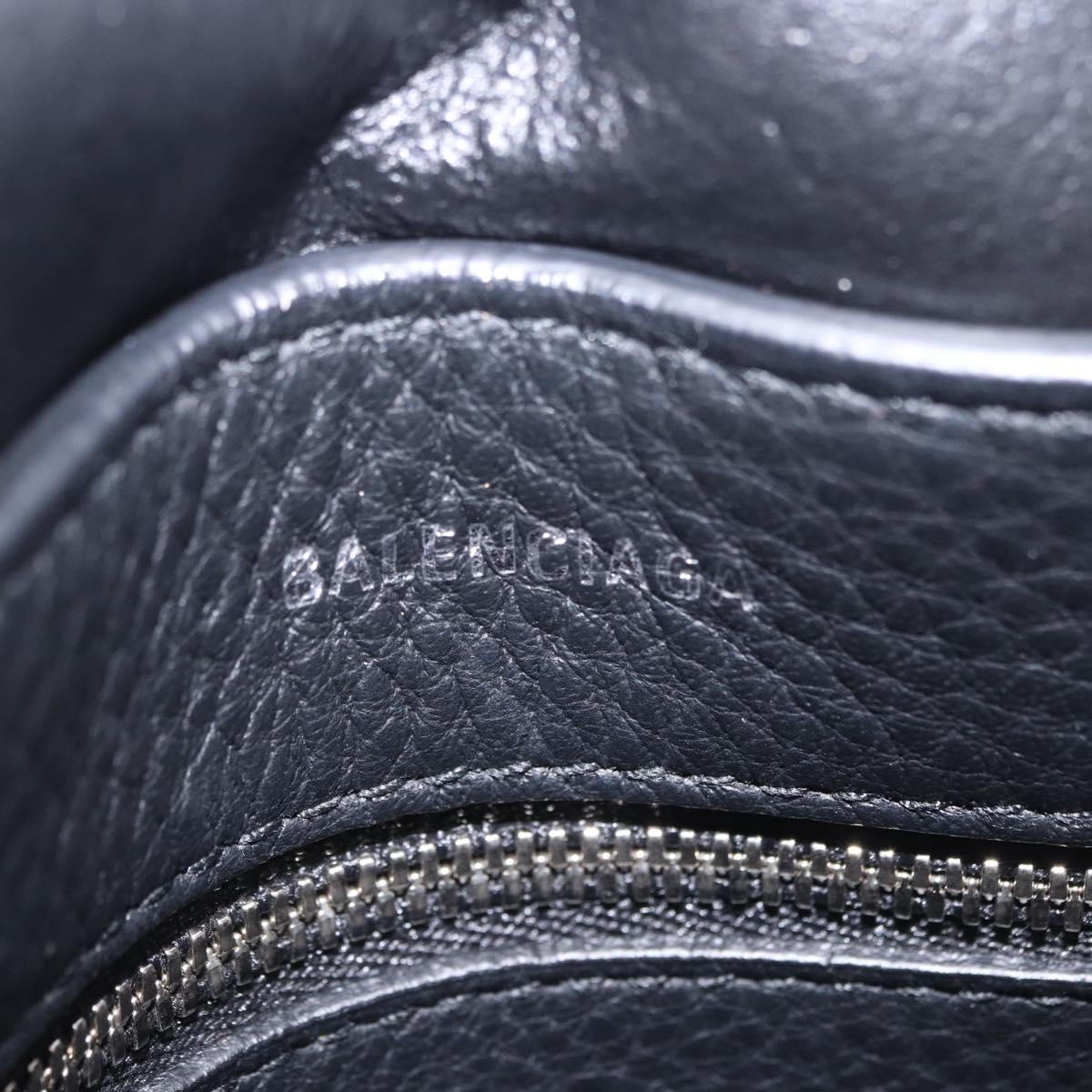 BALENCIAGA Everyday XXS Hand Bag Leather 2way White Silver 551815 Auth 204853A
