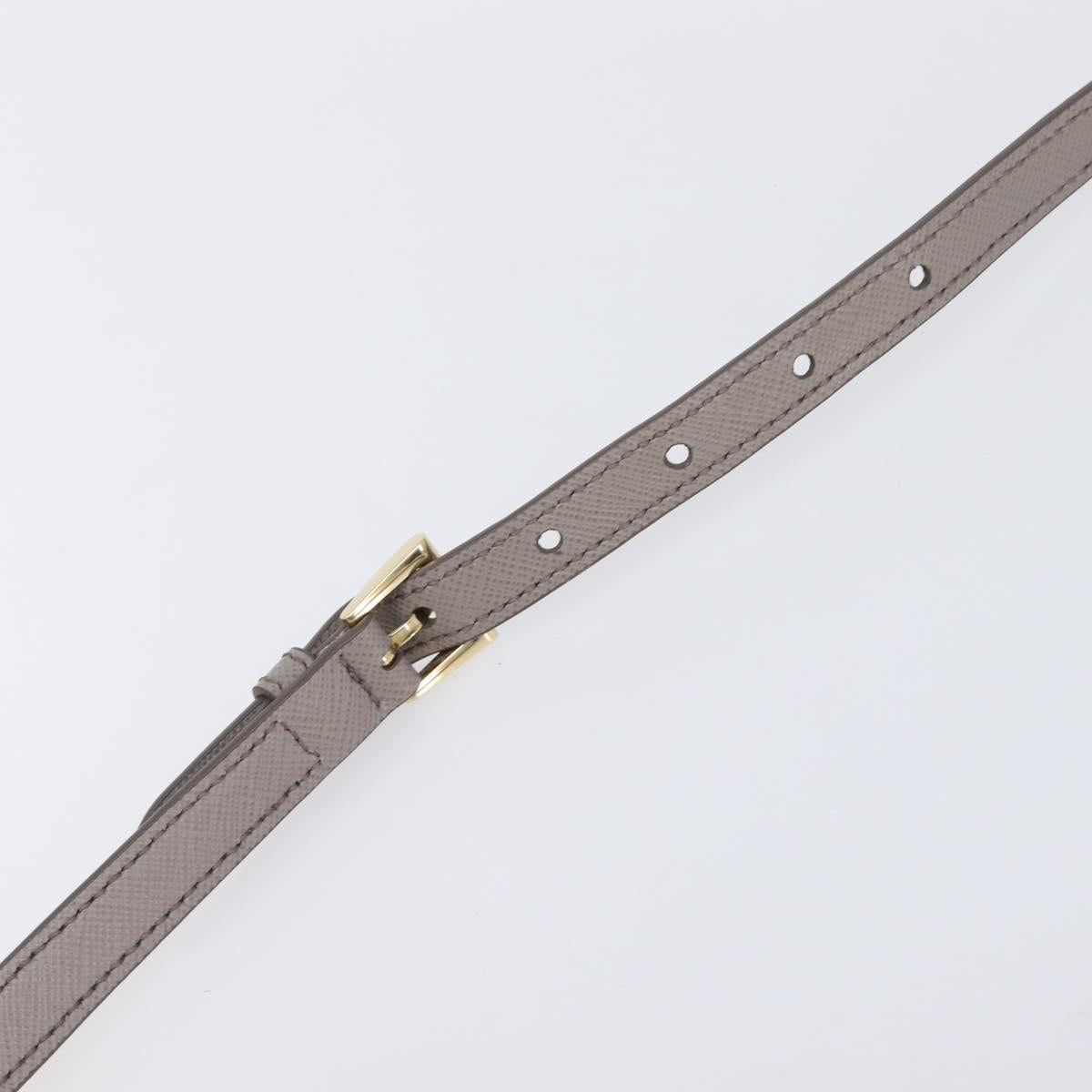PRADA Galleria Hand Bag Safiano 2way Gray Gold Tone Auth 204854SAV
