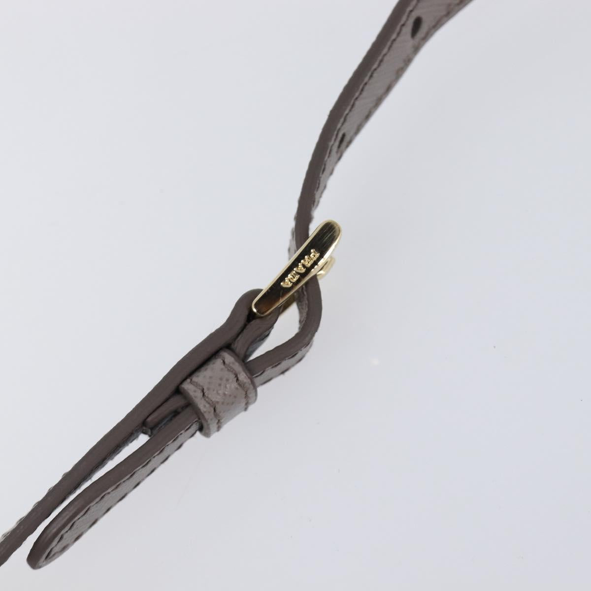 PRADA Galleria Hand Bag Safiano 2way Gray Gold Tone Auth 204854SAV
