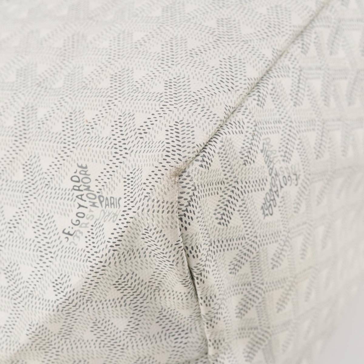 GOYARD Herringbone Saint Louis GM Tote Bag PVC White Auth 204859A