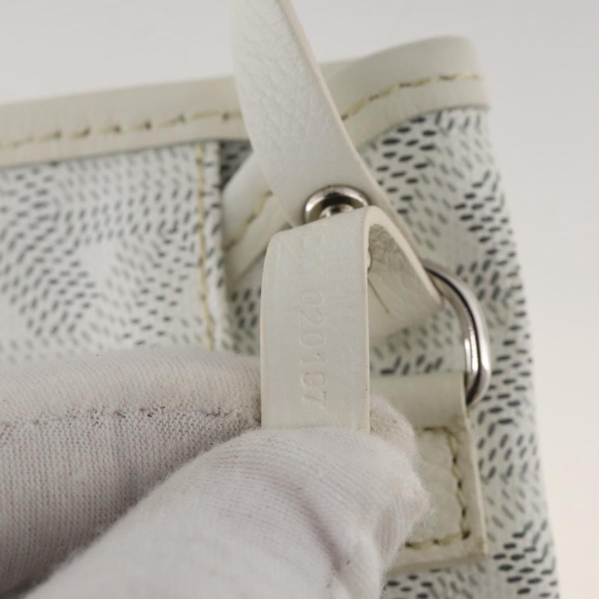 GOYARD Herringbone Saint Louis GM Tote Bag PVC White Auth 204859A