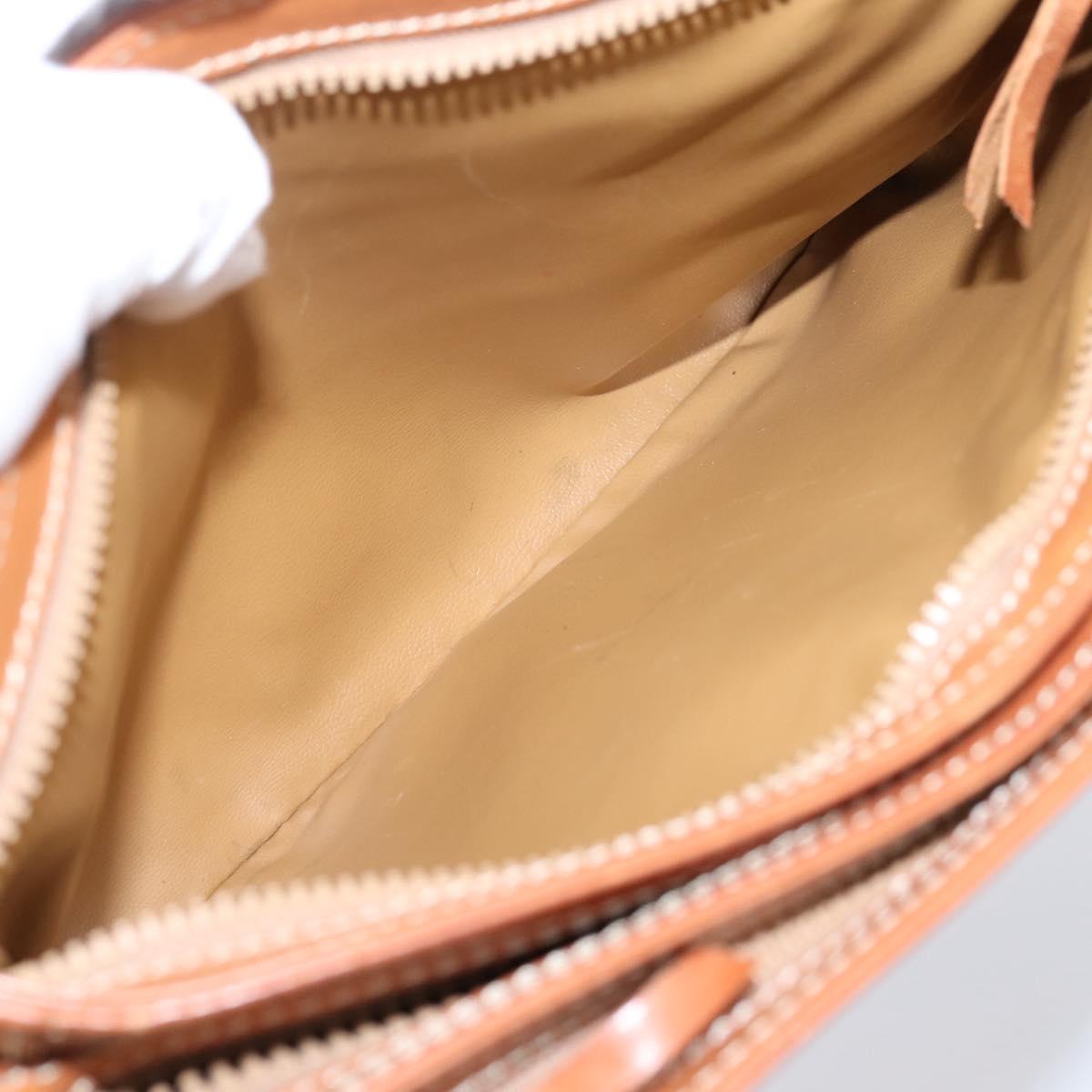 CELINE Macadam Canvas Tote Bag PVC Beige Gold Auth 204866A