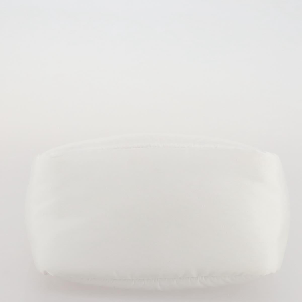 PRADA Hand Bag Nylon White Auth 204869A