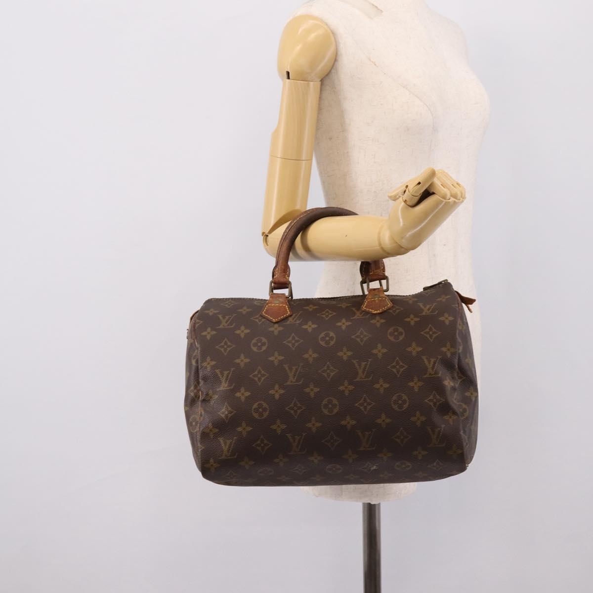 LOUIS VUITTON Monogram Speedy 30 Hand Bag M41526 LV Auth 204871
