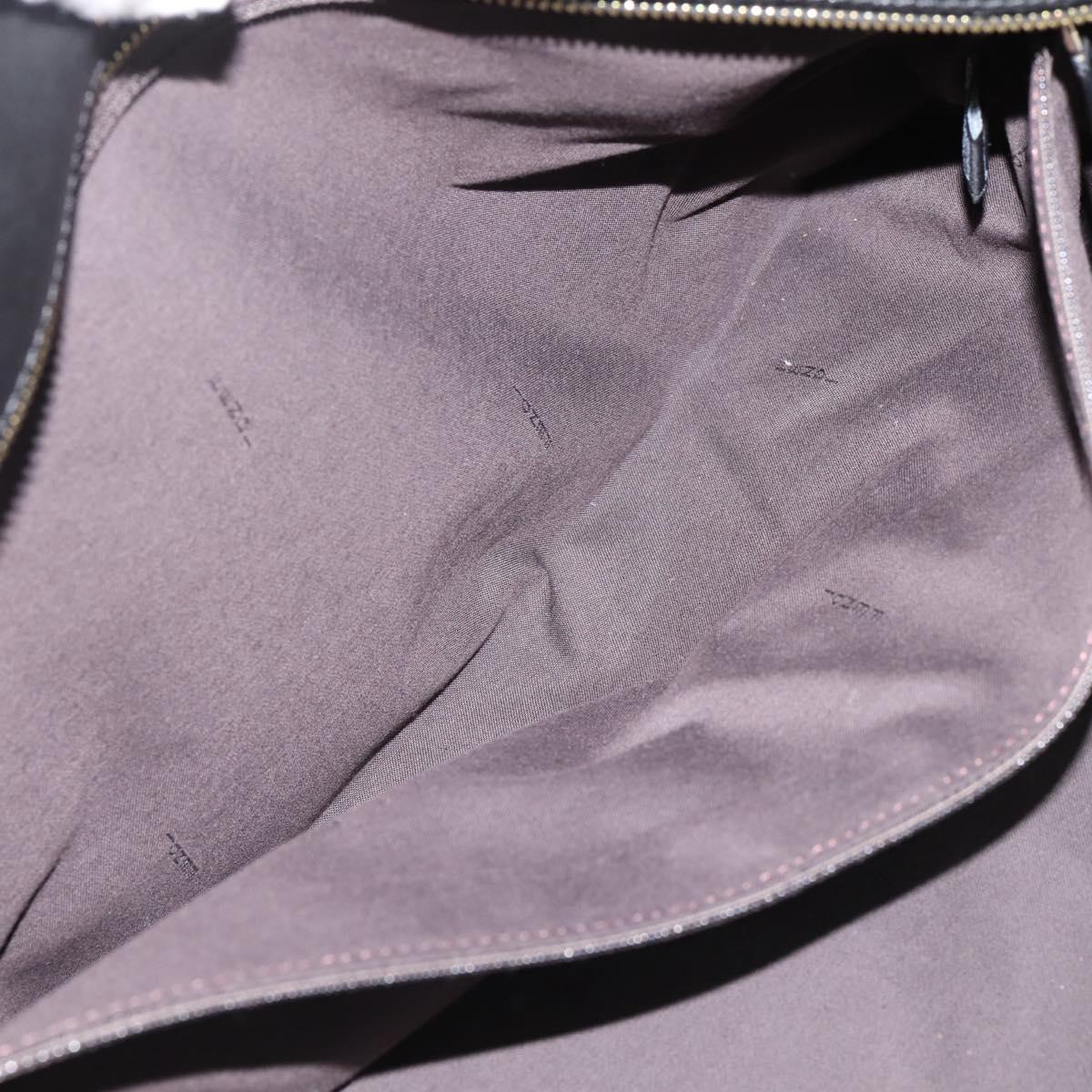 FENDI Zucca Canvas Tote Bag Black Brown Auth 204873