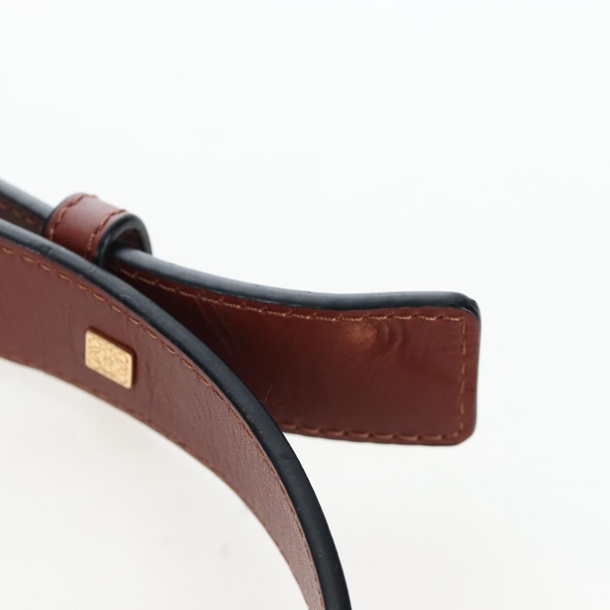 LOEWE Hammock Hand Bag Leather 2way Brown Gold Auth 204880SAM