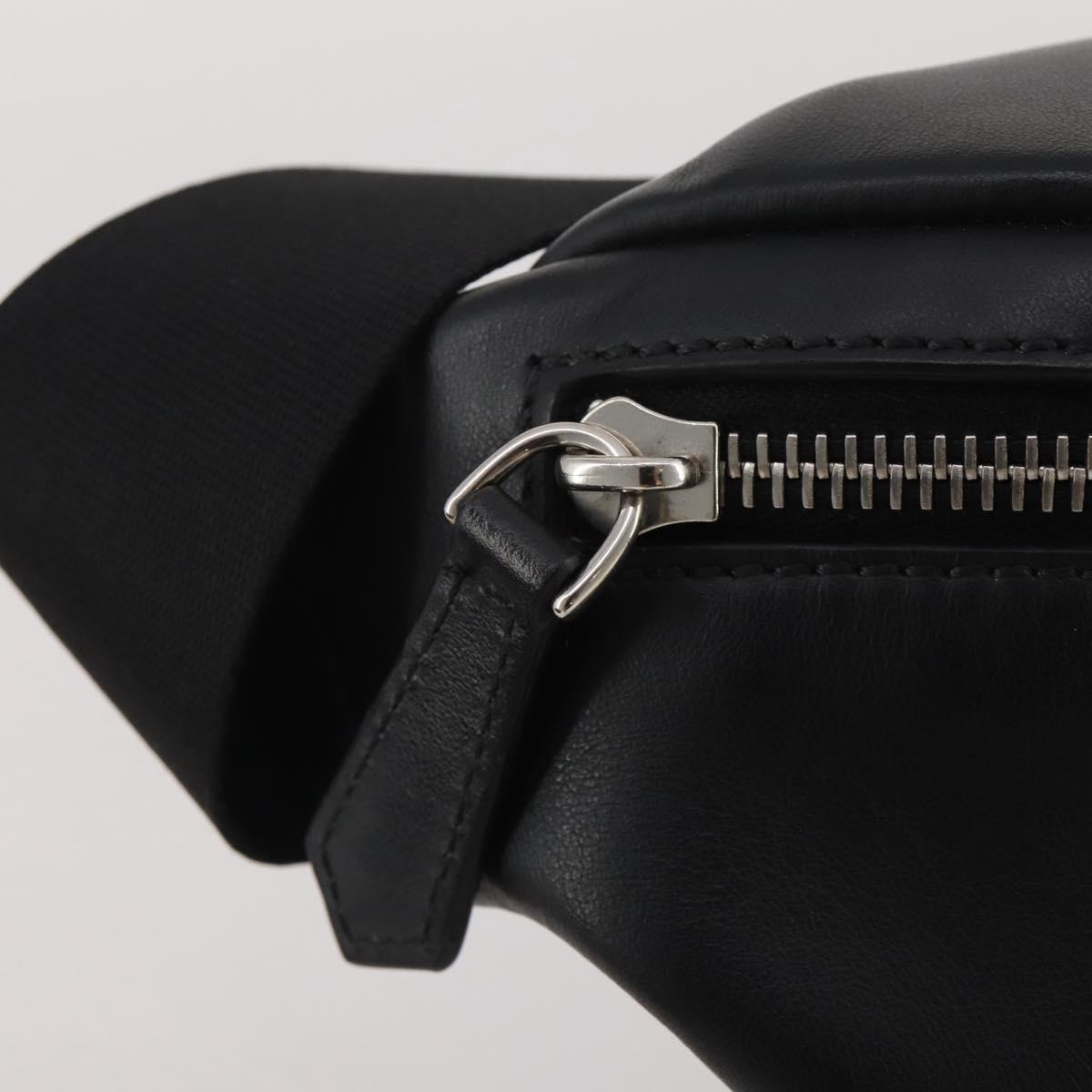 FENDI Bugseye Body Bag Leather Black Silver 7VA434 Auth 204881M