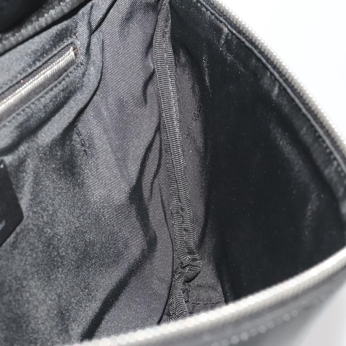 FENDI Bugseye Body Bag Leather Black Silver 7VA434 Auth 204881M