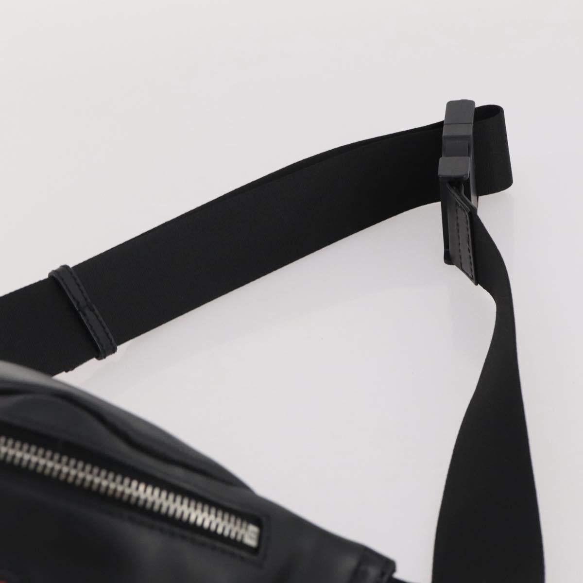 FENDI Bugseye Body Bag Leather Black Silver 7VA434 Auth 204881M