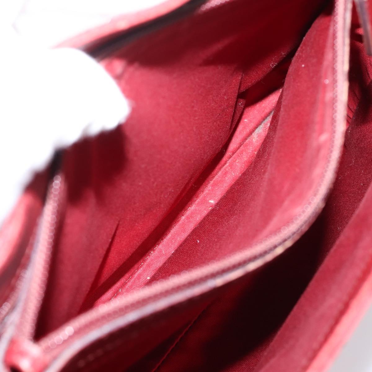 GUCCI GG Canvas Bamboo Hand Bag Red Silver 112526 Auth 204886