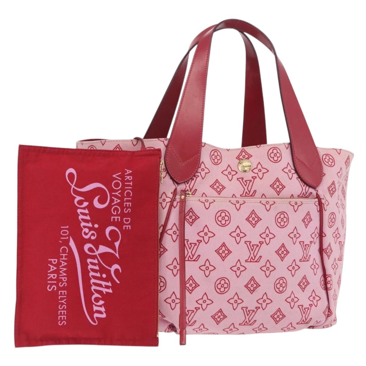 LOUIS VUITTON Monogram Beach Cabas Ipanema PM Bag Pink M95984 LV Auth 204891A