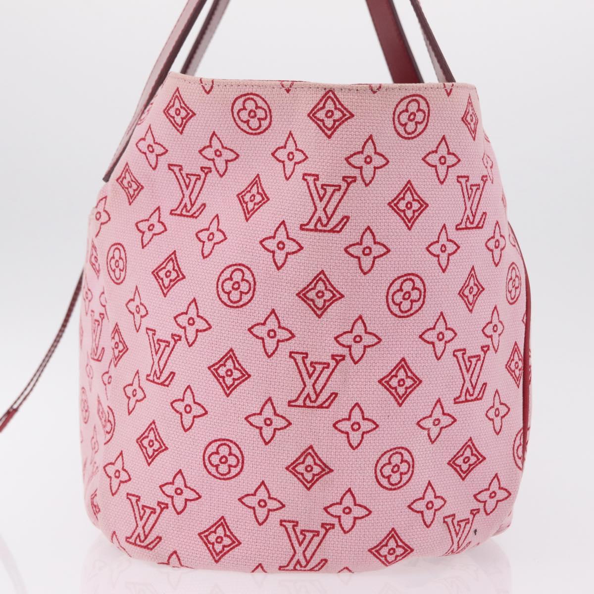 LOUIS VUITTON Monogram Beach Cabas Ipanema PM Bag Pink M95984 LV Auth 204891A