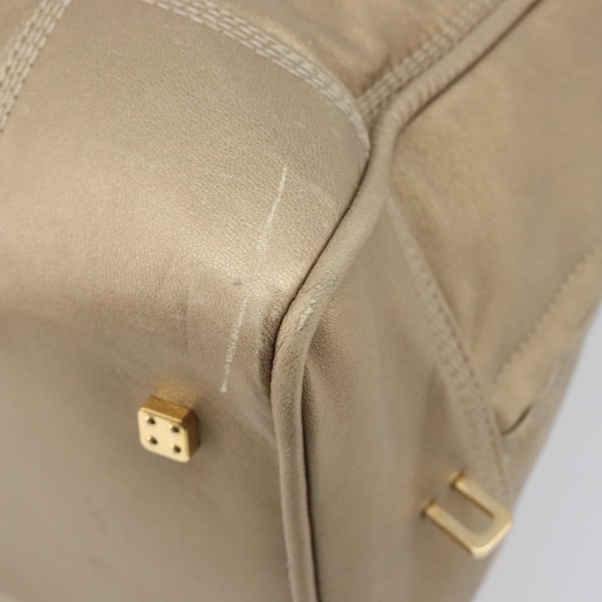 LOEWE Amazona 35 Hand Bag Leather Gold Auth 204893A