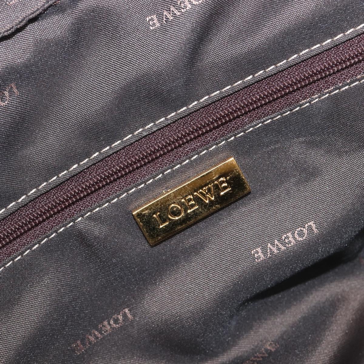 LOEWE Amazona 35 Hand Bag Leather Gold Auth 204893A