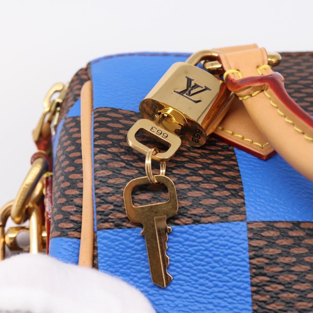 LOUIS VUITTON Damier Pop Speedy Bandouliere 18 Hand Bag N40595 LV Auth 204896SM