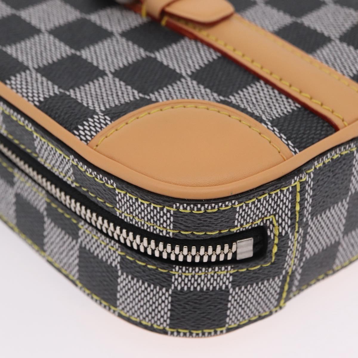 LOUIS VUITTON Damier Versette Vertical Bag White Black N60273 LV Auth 204899SAM