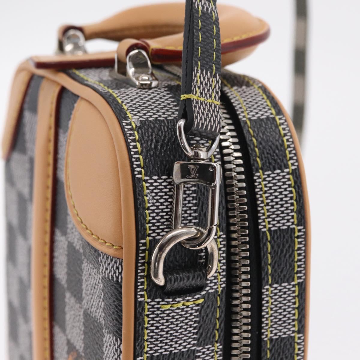 LOUIS VUITTON Damier Versette Vertical Bag White Black N60273 LV Auth 204899SAM