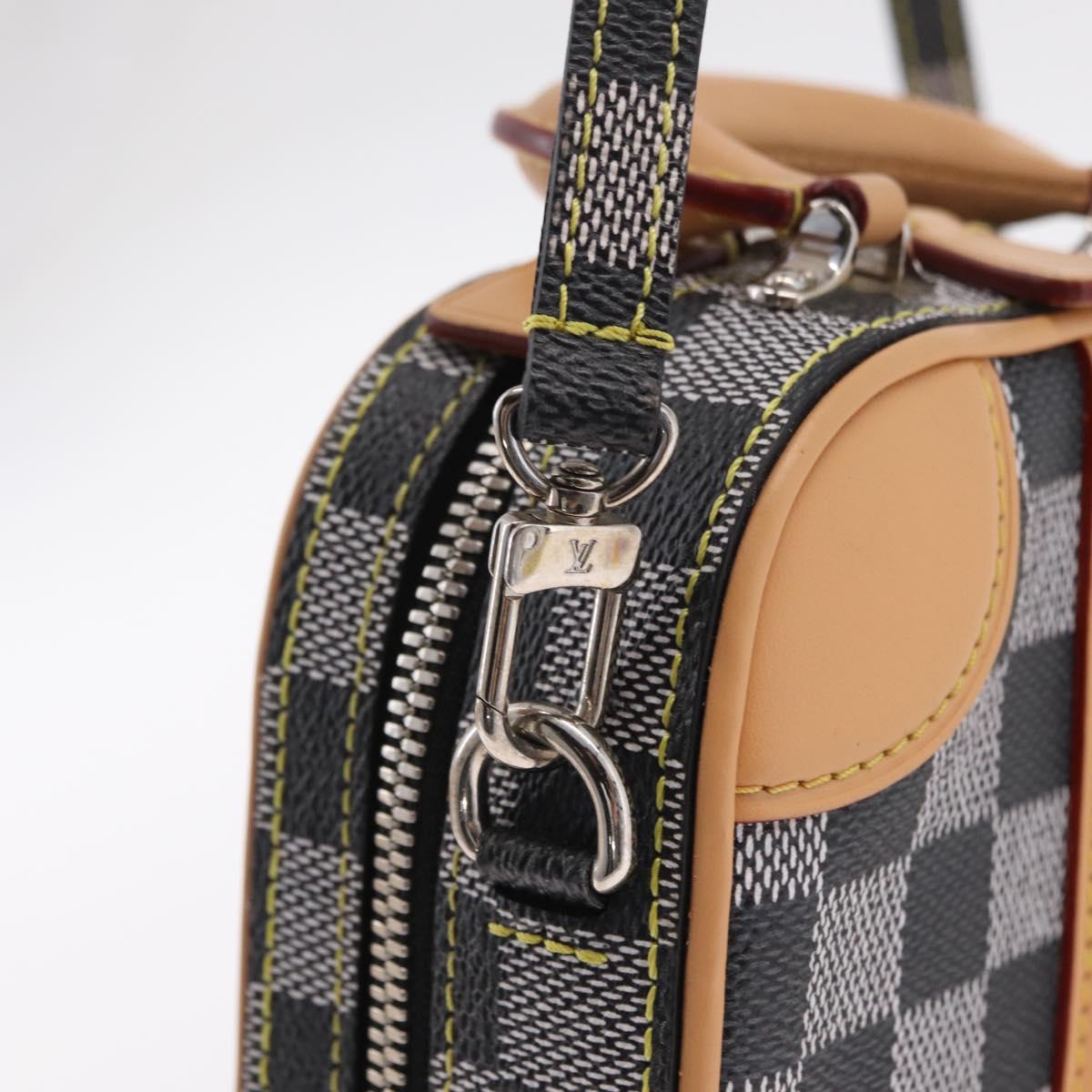 LOUIS VUITTON Damier Versette Vertical Bag White Black N60273 LV Auth 204899SAM