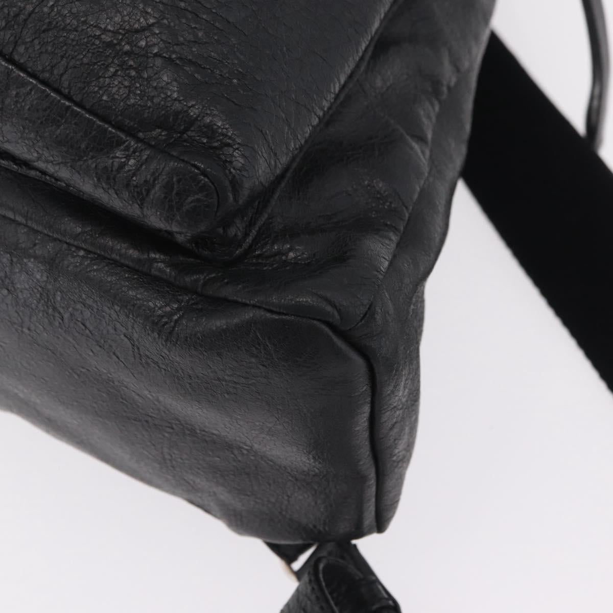 BALENCIAGA Backpack Leather Black Silver 326404 Auth 204900A