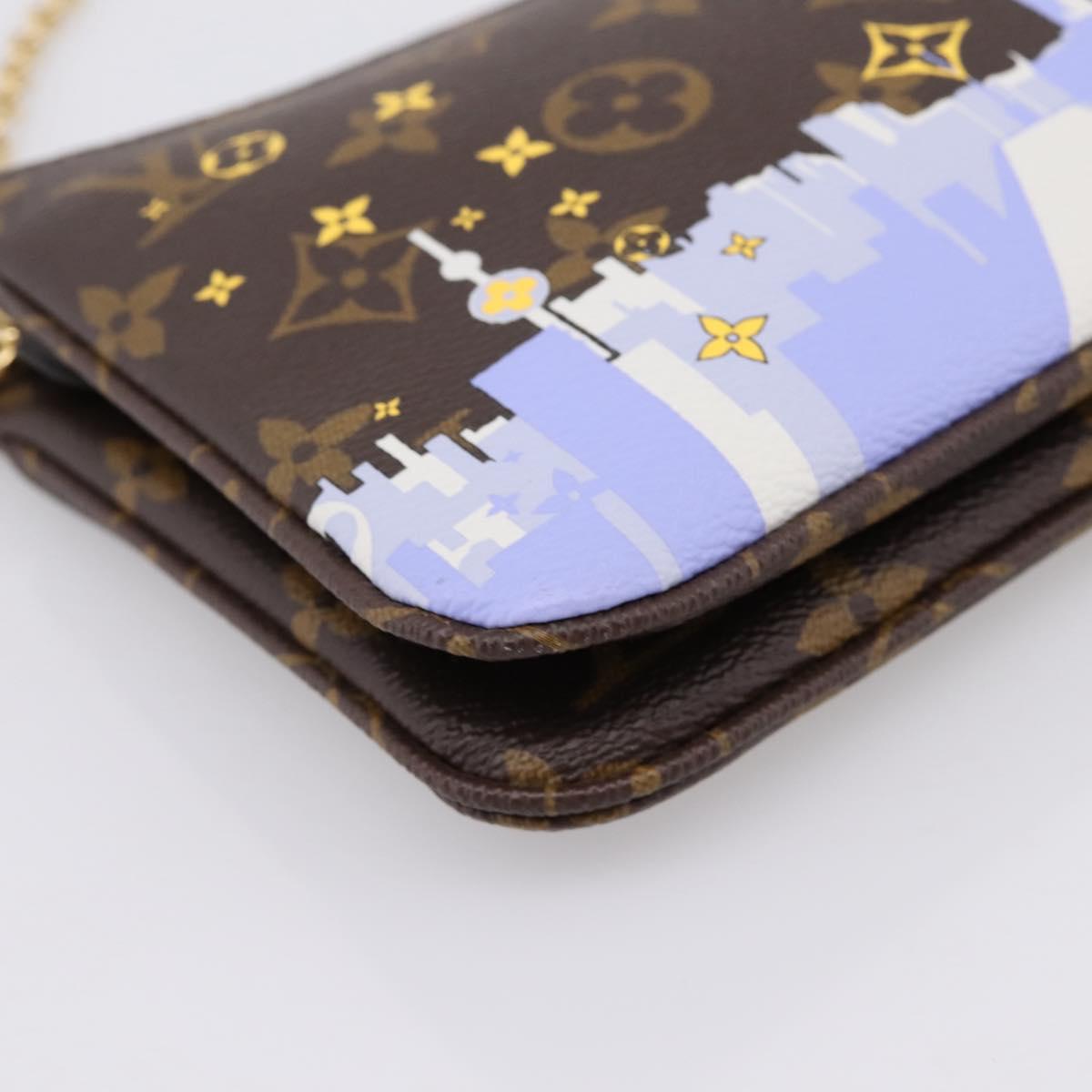 LOUIS VUITTON Monogram Vivienne Pochette Double Zip Bag M68486 LV Auth 204905SAM