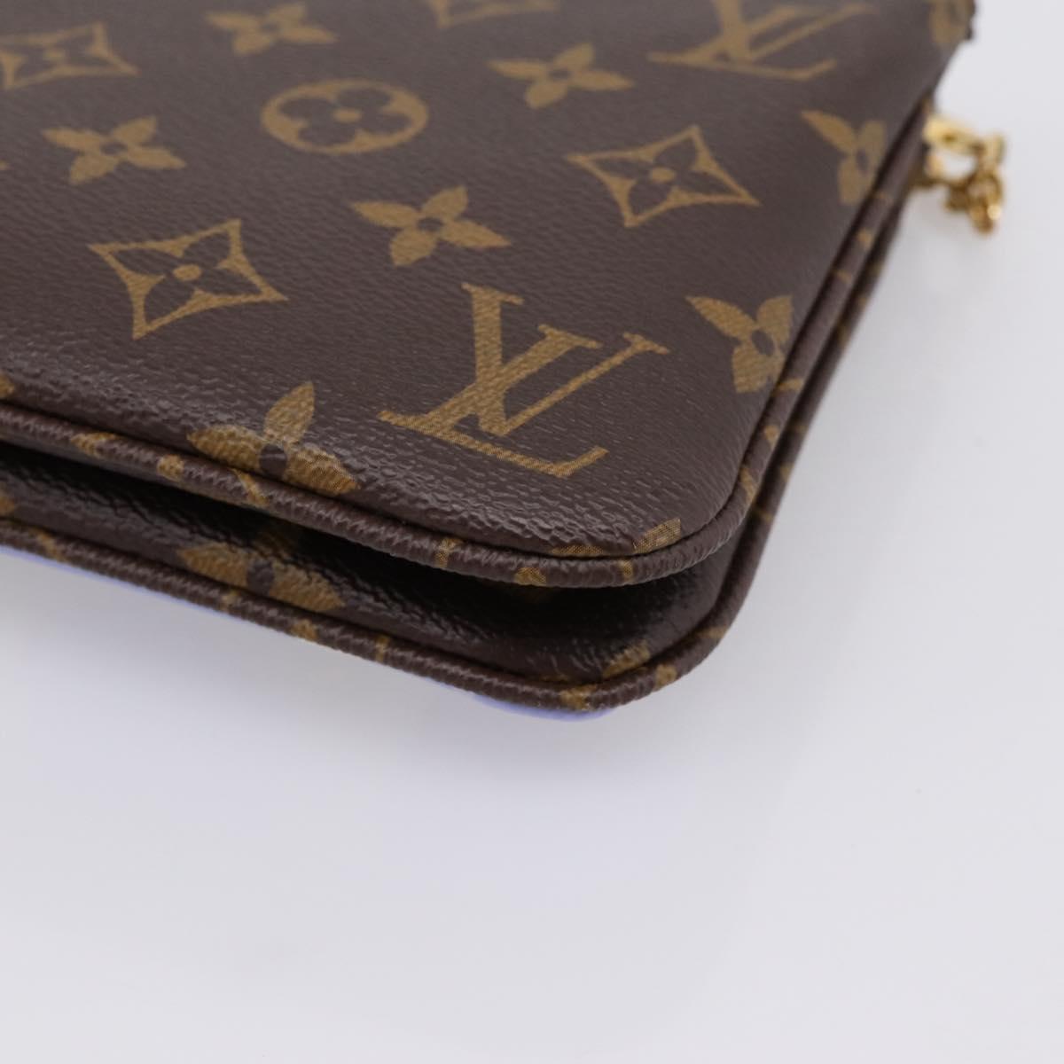 LOUIS VUITTON Monogram Vivienne Pochette Double Zip Bag M68486 LV Auth 204905SAM