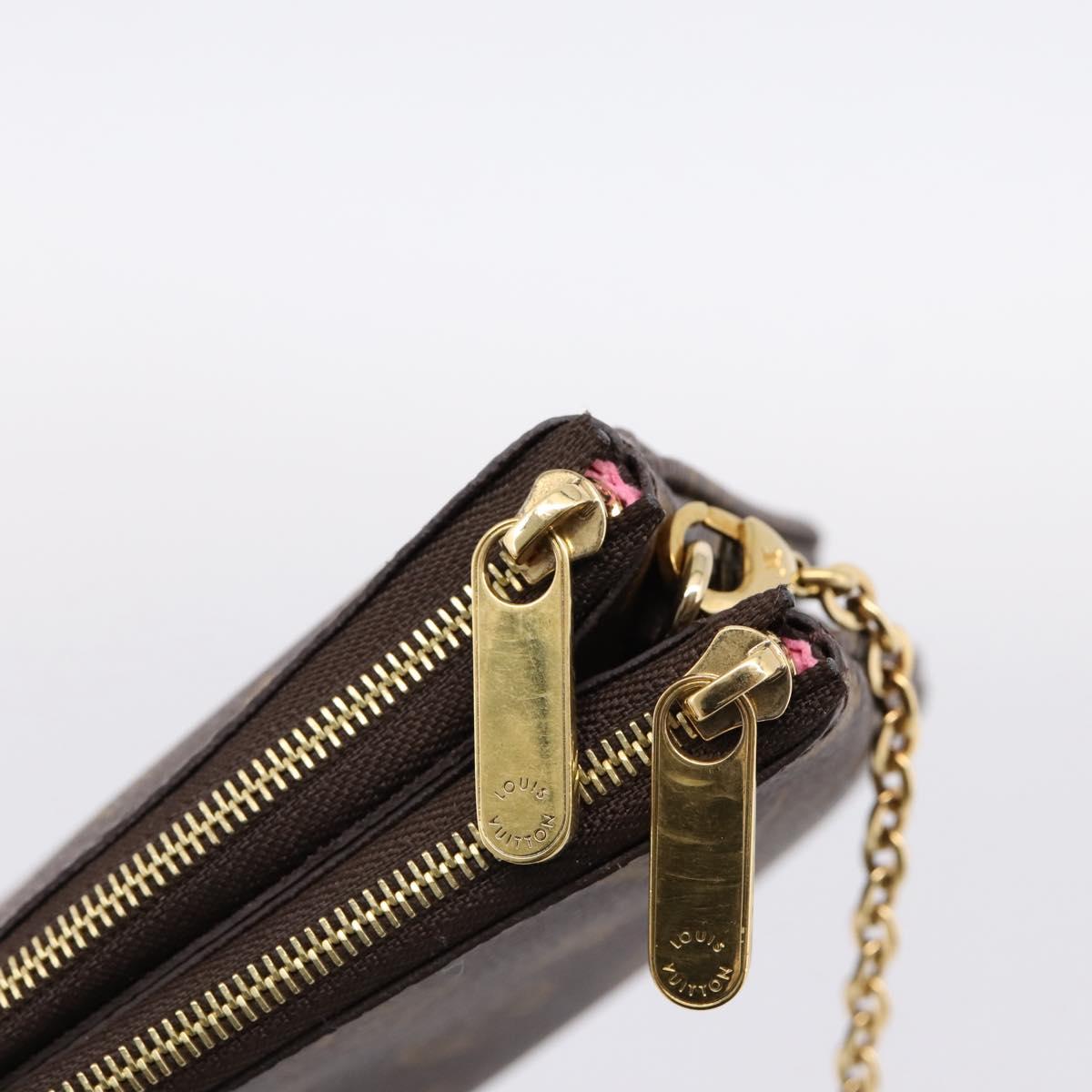 LOUIS VUITTON Monogram Vivienne Pochette Double Zip Bag M68486 LV Auth 204905SAM