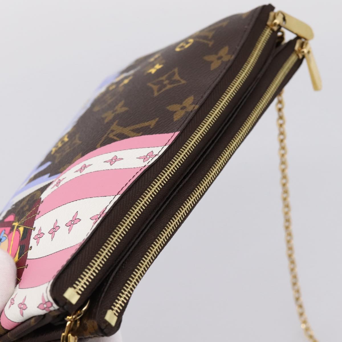 LOUIS VUITTON Monogram Vivienne Pochette Double Zip Bag M68486 LV Auth 204905SAM