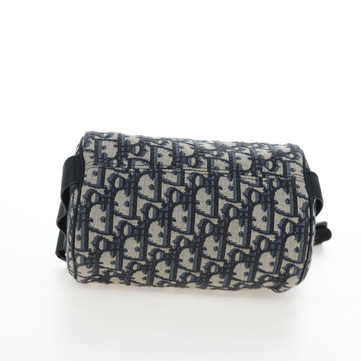Christian Dior Trotter Canvas Shoulder Bag Navy Auth 204908SAM