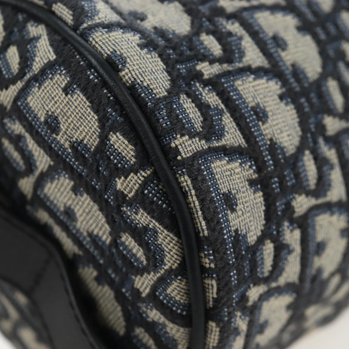 Christian Dior Trotter Canvas Shoulder Bag Navy Auth 204908SAM