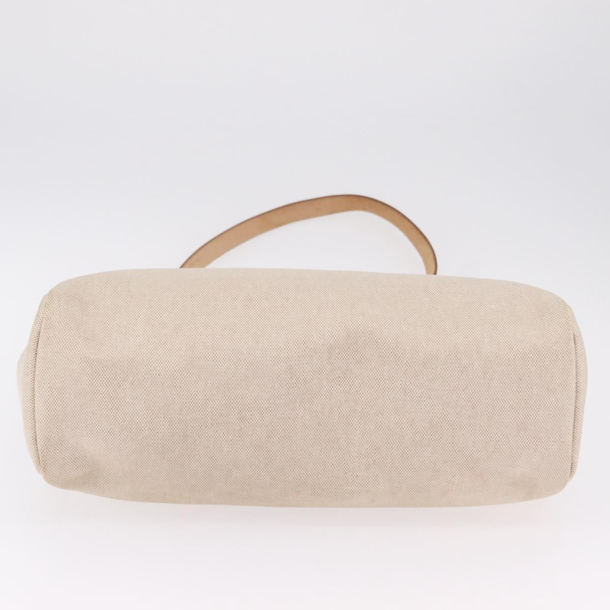 HERMES Herbag GM Tote Bag Canvas Beige Silver Auth 204913V