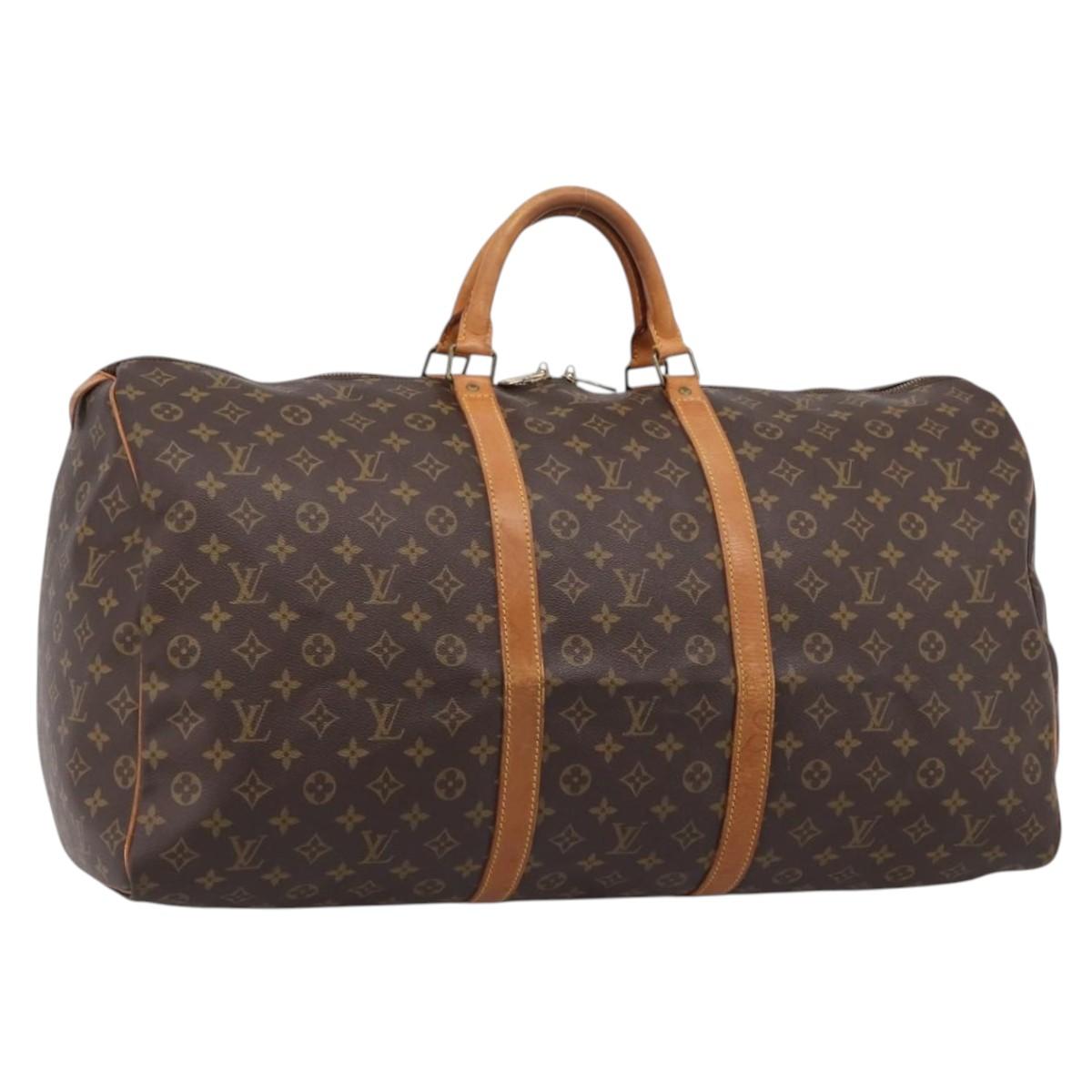 LOUIS VUITTON Monogram Keepall 60 Boston Bag M41422 LV Auth 204915