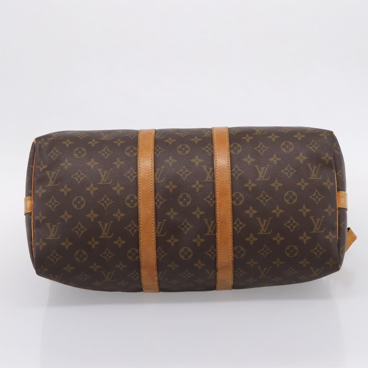 LOUIS VUITTON Monogram Keepall Bandouliere 45 Boston Bag M41418 LV Auth 204917