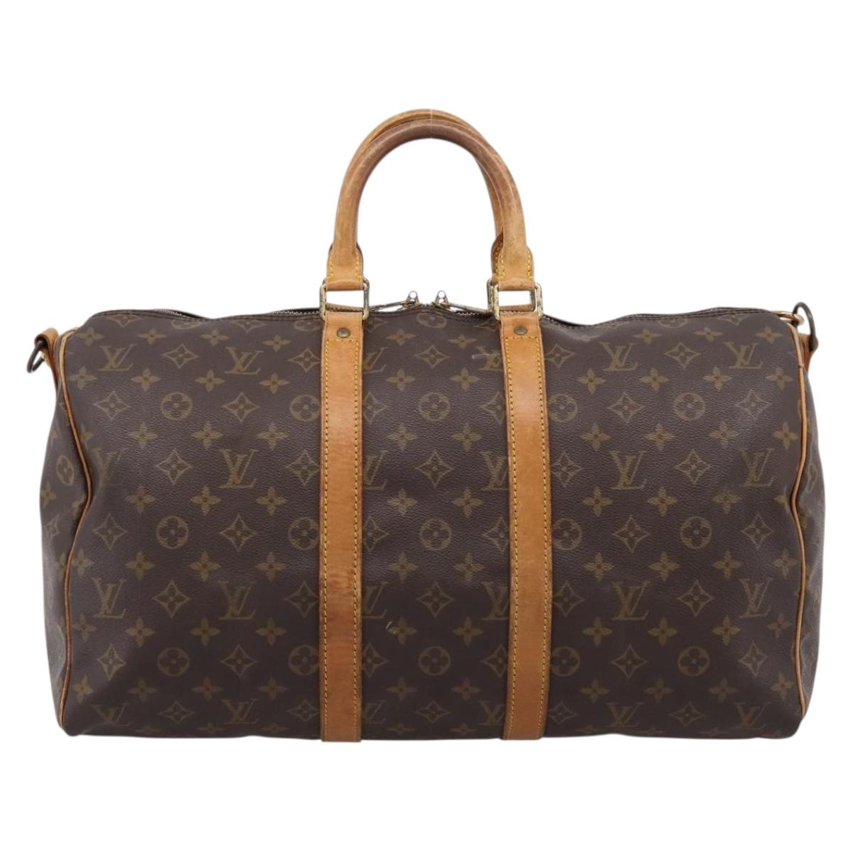 LOUIS VUITTON Monogram Keepall Bandouliere 45 Boston Bag M41418 LV Auth 204917