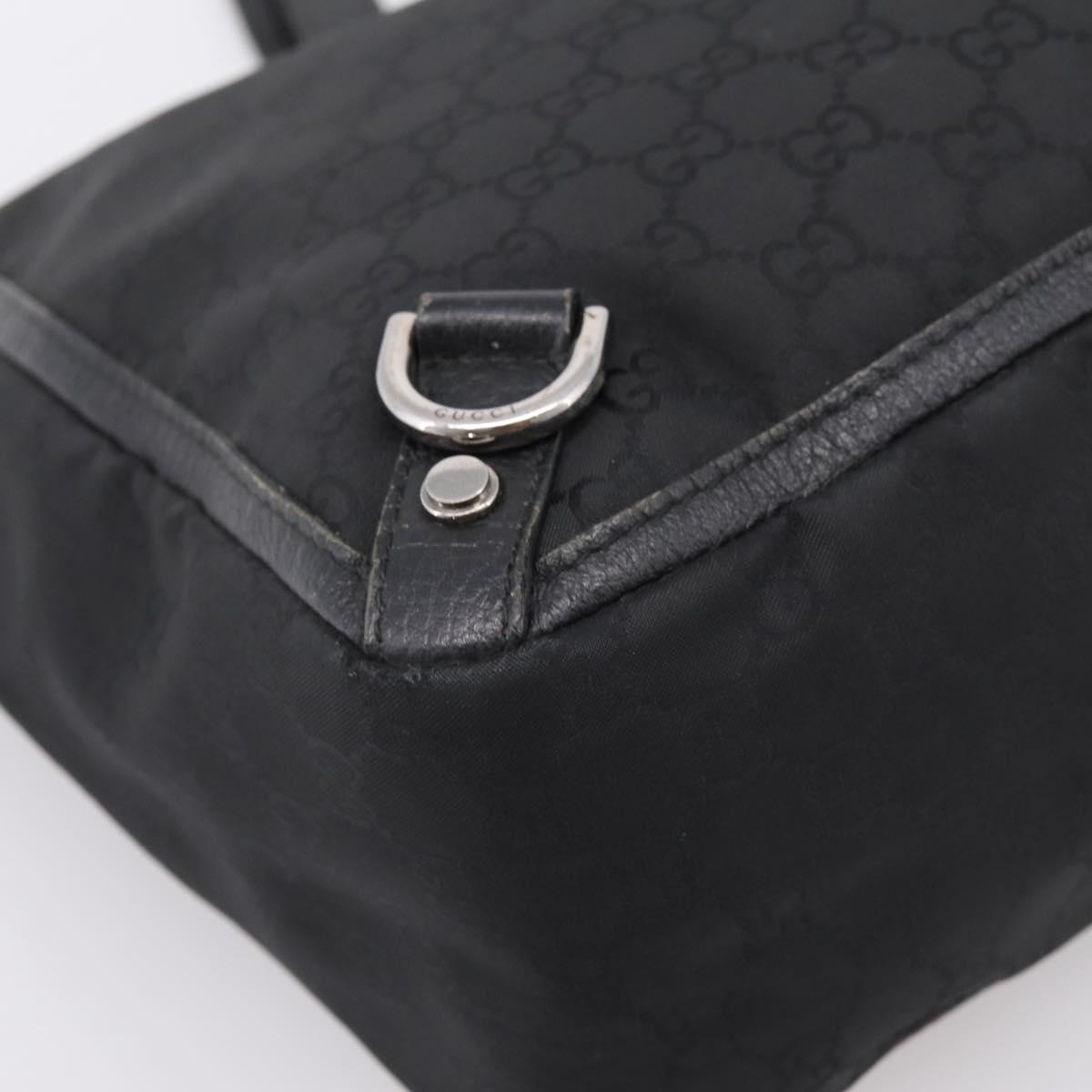 GUCCI GG Canvas Abbey Tote Bag Black Silver 293580 Auth 204921