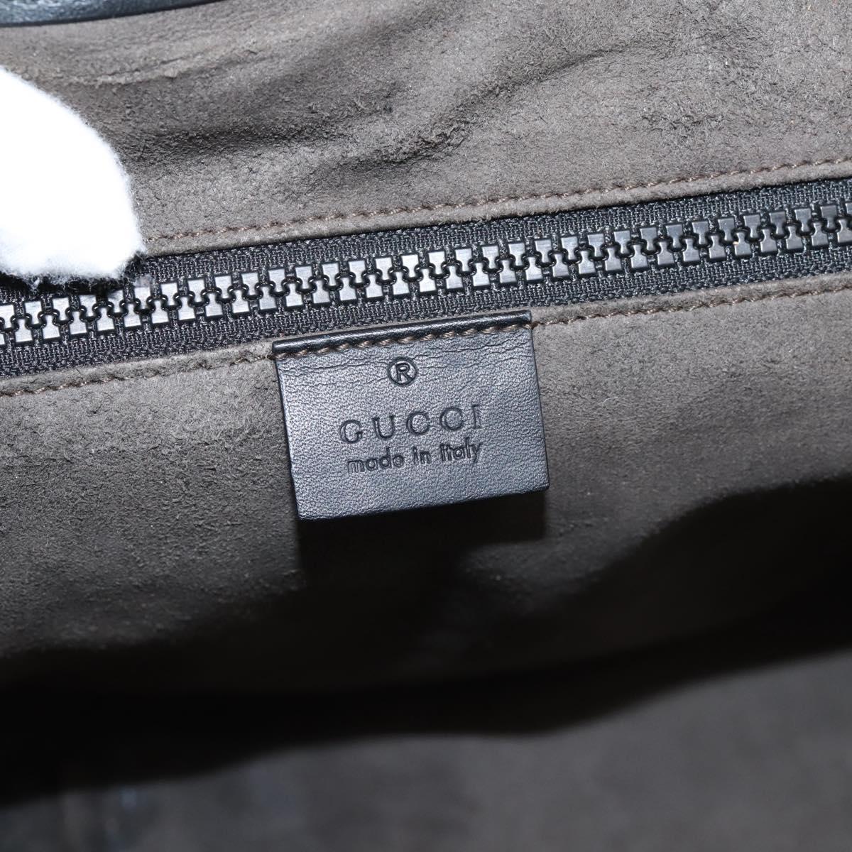 GUCCI GG Supreme Shoulder Bag PVC Beige Silver 406367 Auth 204922