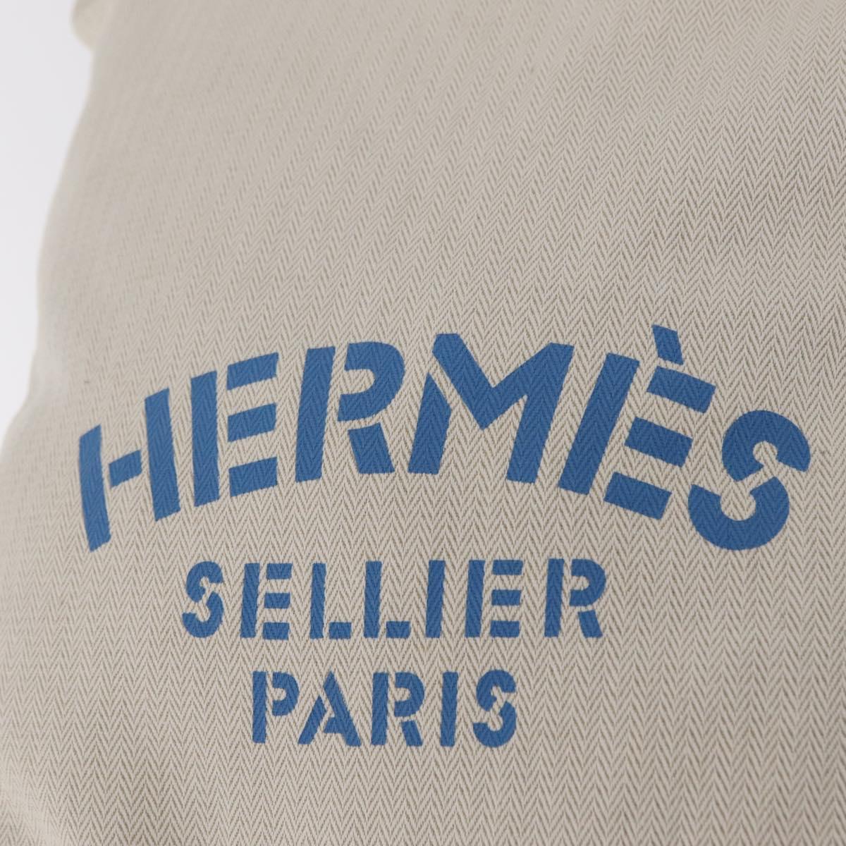 HERMES Sac Aline Shoulder Bag Canvas Beige Auth 204926A
