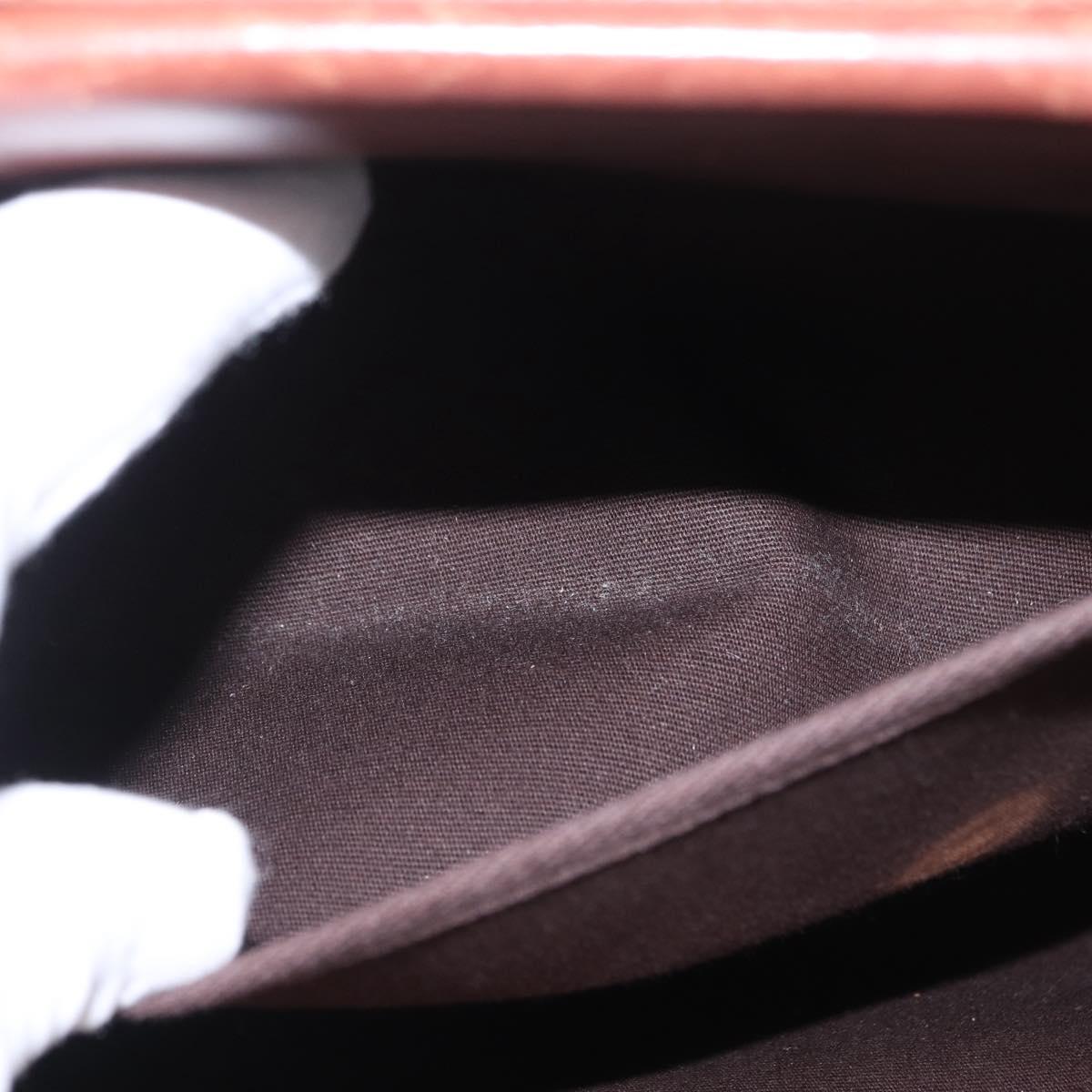 HERMES Herbag Cabas Hand Bag Canvas Leather Brown Gold Auth 204927