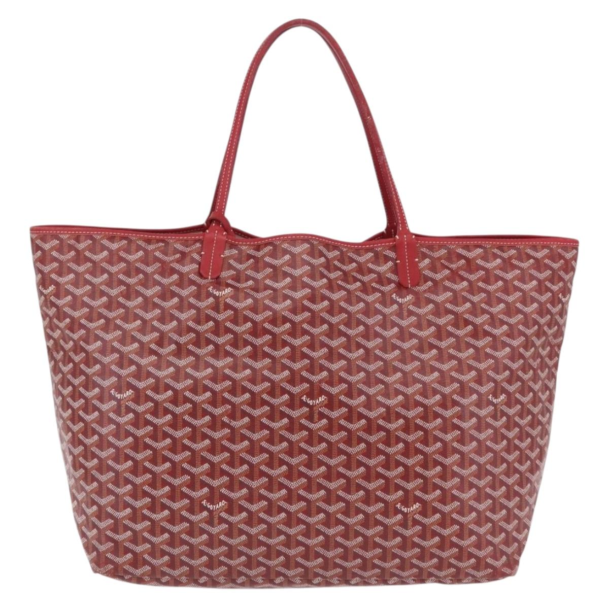 GOYARD Herringbone Saint Louis GM Tote Bag PVC Red Auth 204928A