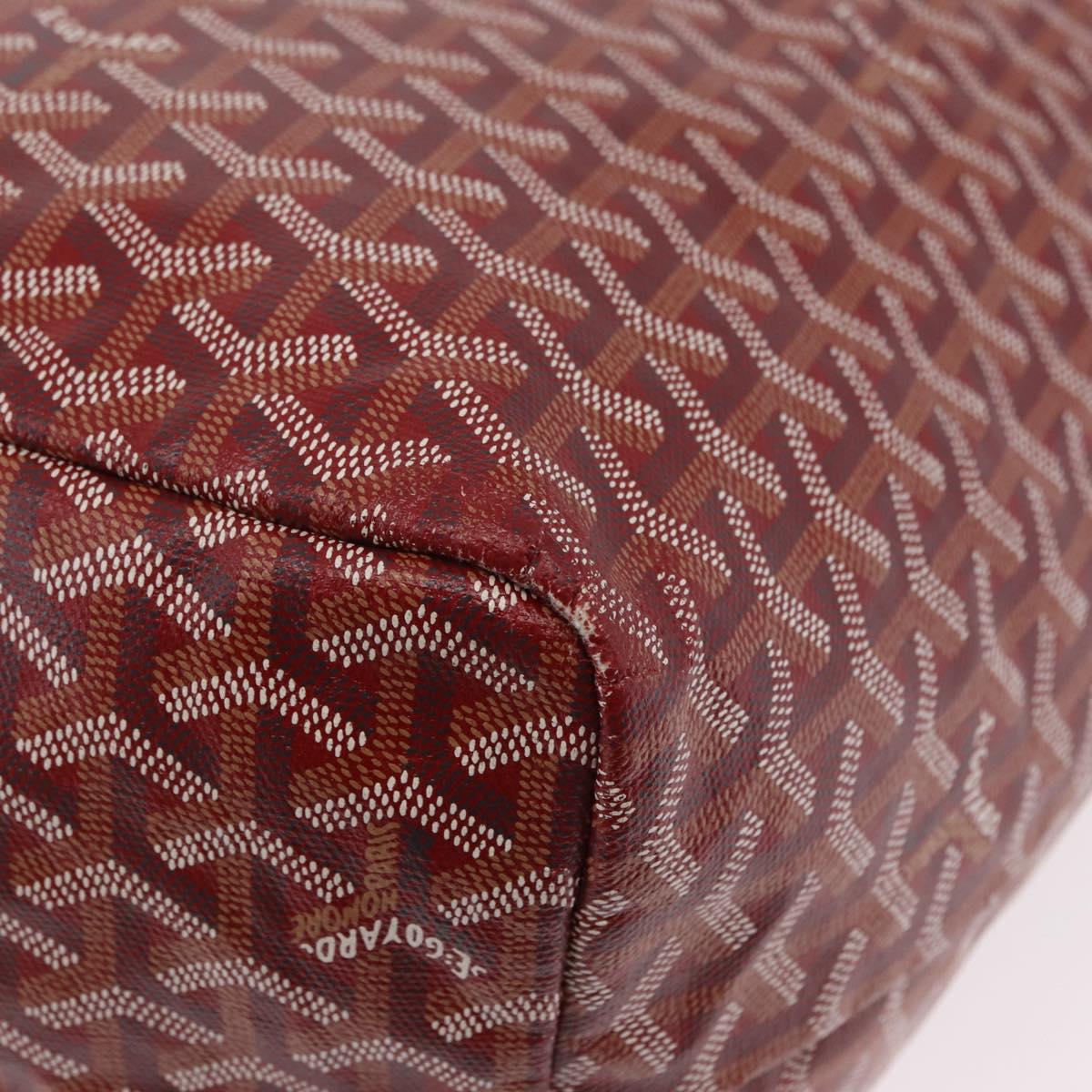 GOYARD Herringbone Saint Louis GM Tote Bag PVC Red Auth 204928A