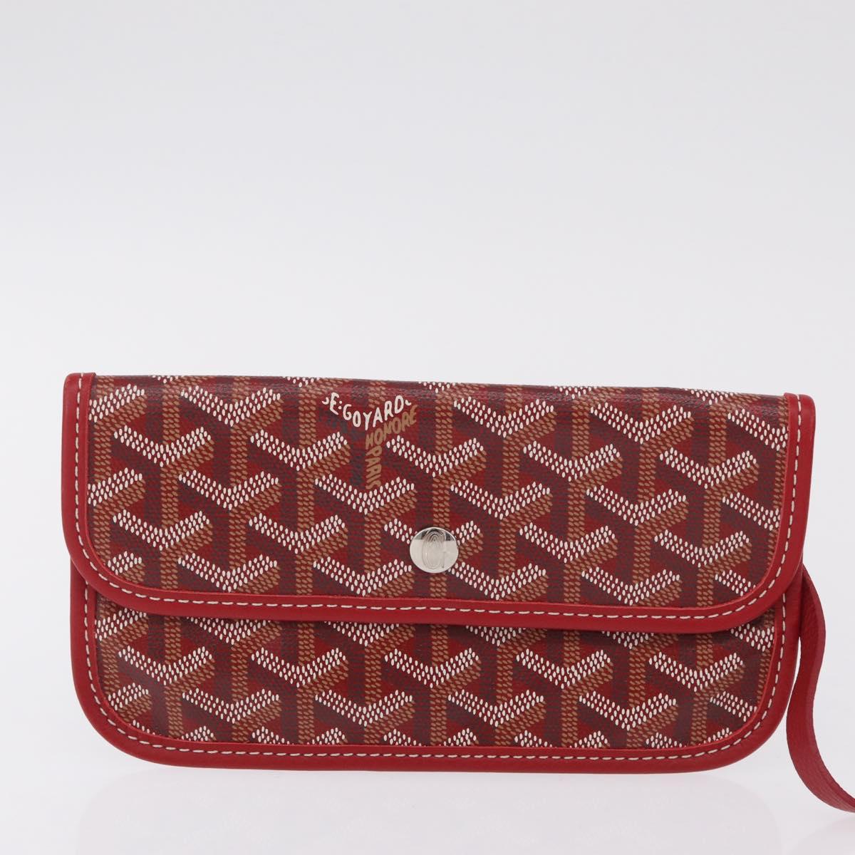 GOYARD Herringbone Saint Louis GM Tote Bag PVC Red Auth 204928A