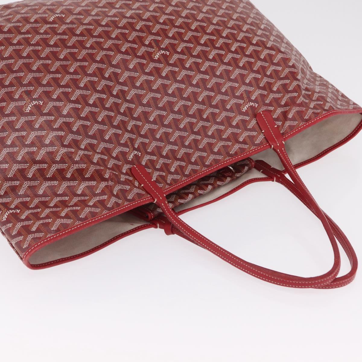GOYARD Herringbone Saint Louis GM Tote Bag PVC Red Auth 204928A