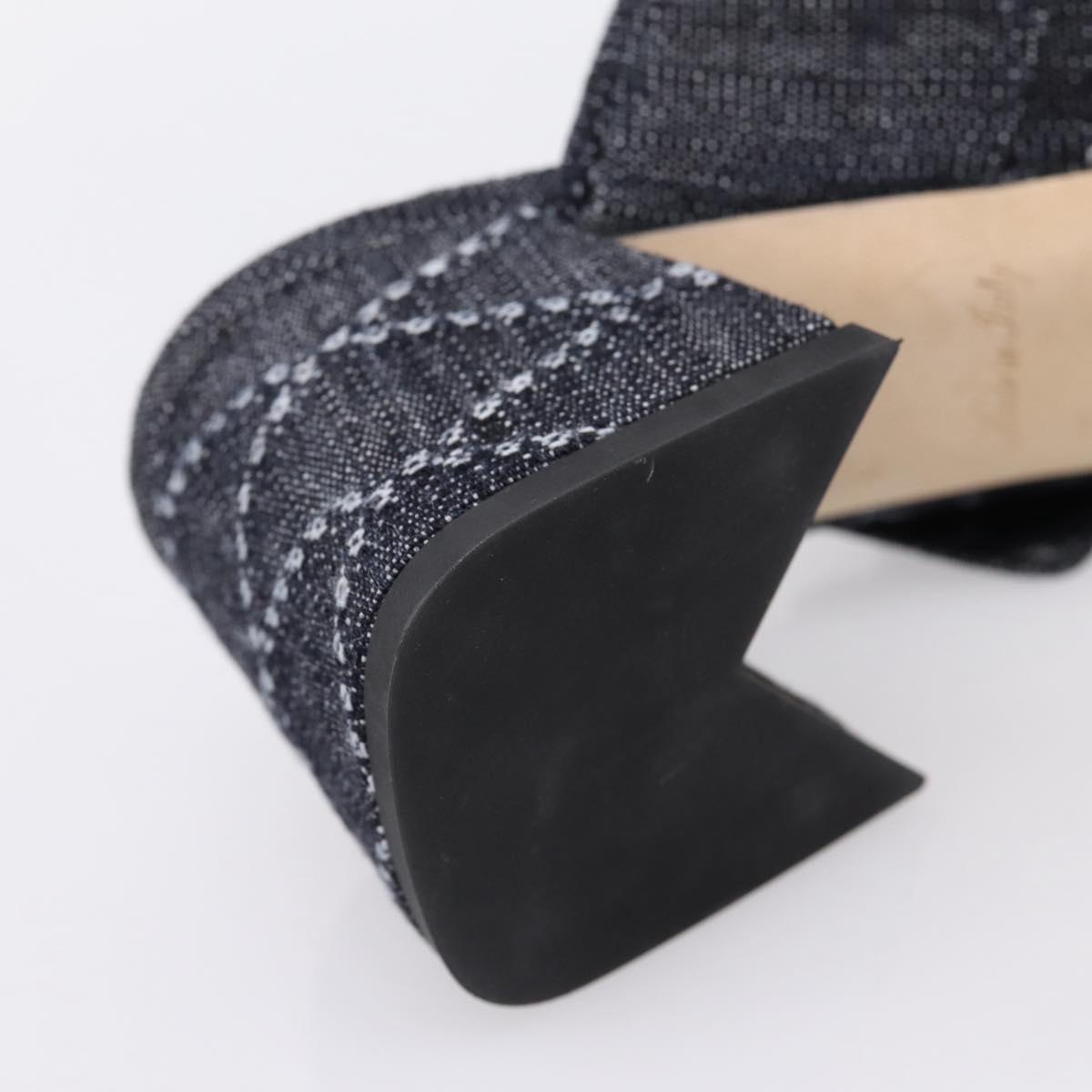 LOUIS VUITTON Sandals Denim 36 Blue LV Auth 204934M