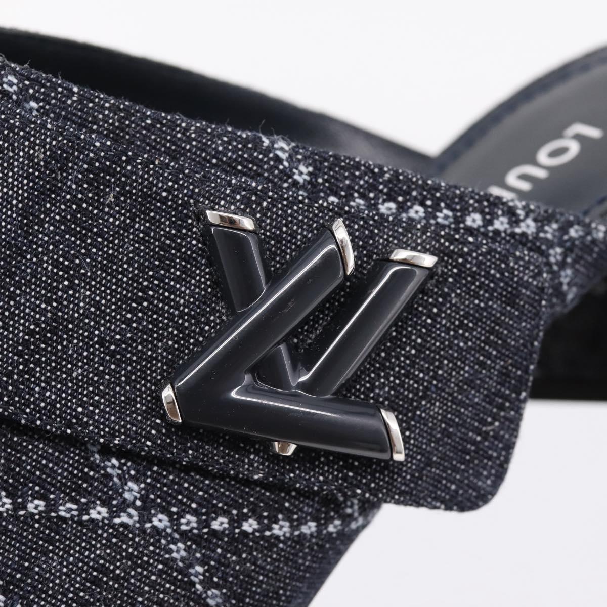 LOUIS VUITTON Sandals Denim 36 Blue LV Auth 204934M