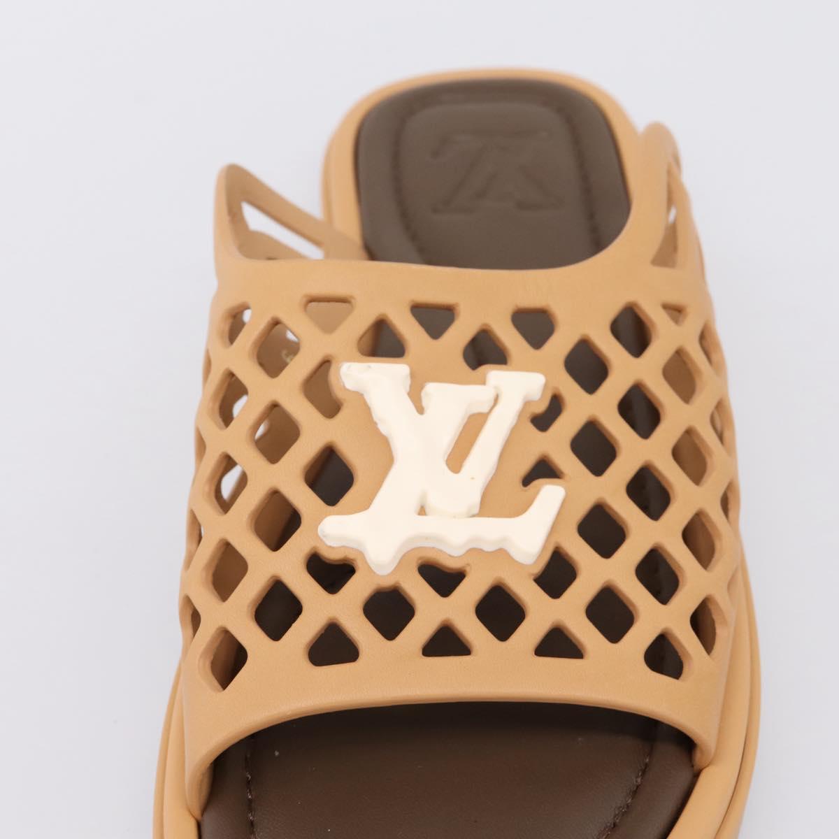 LOUIS VUITTON LV Waffles Sandals Rubber 6 LV Auth 204935M