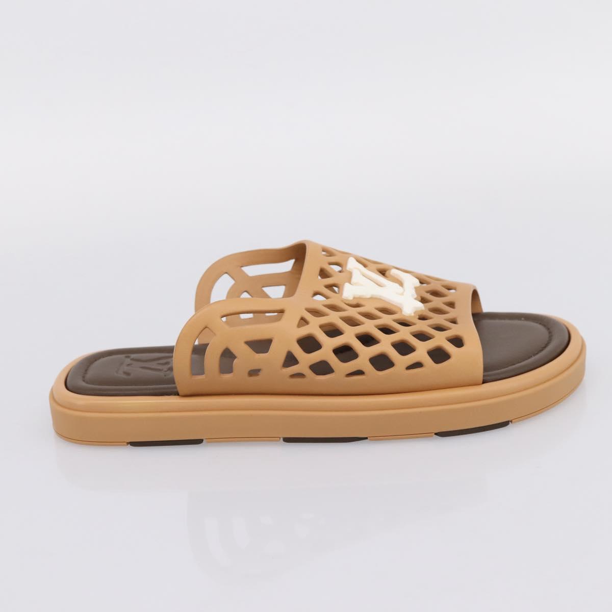LOUIS VUITTON LV Waffles Sandals Rubber 6 LV Auth 204935M