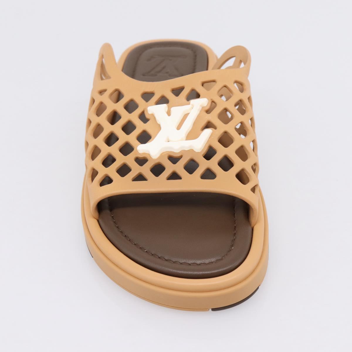 LOUIS VUITTON LV Waffles Sandals Rubber 6 LV Auth 204935M
