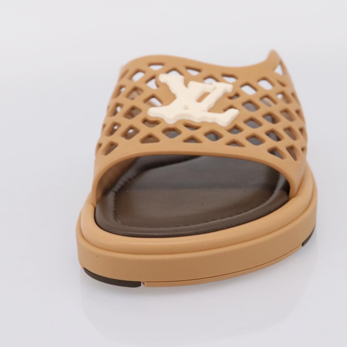 LOUIS VUITTON LV Waffles Sandals Rubber 6 LV Auth 204935M