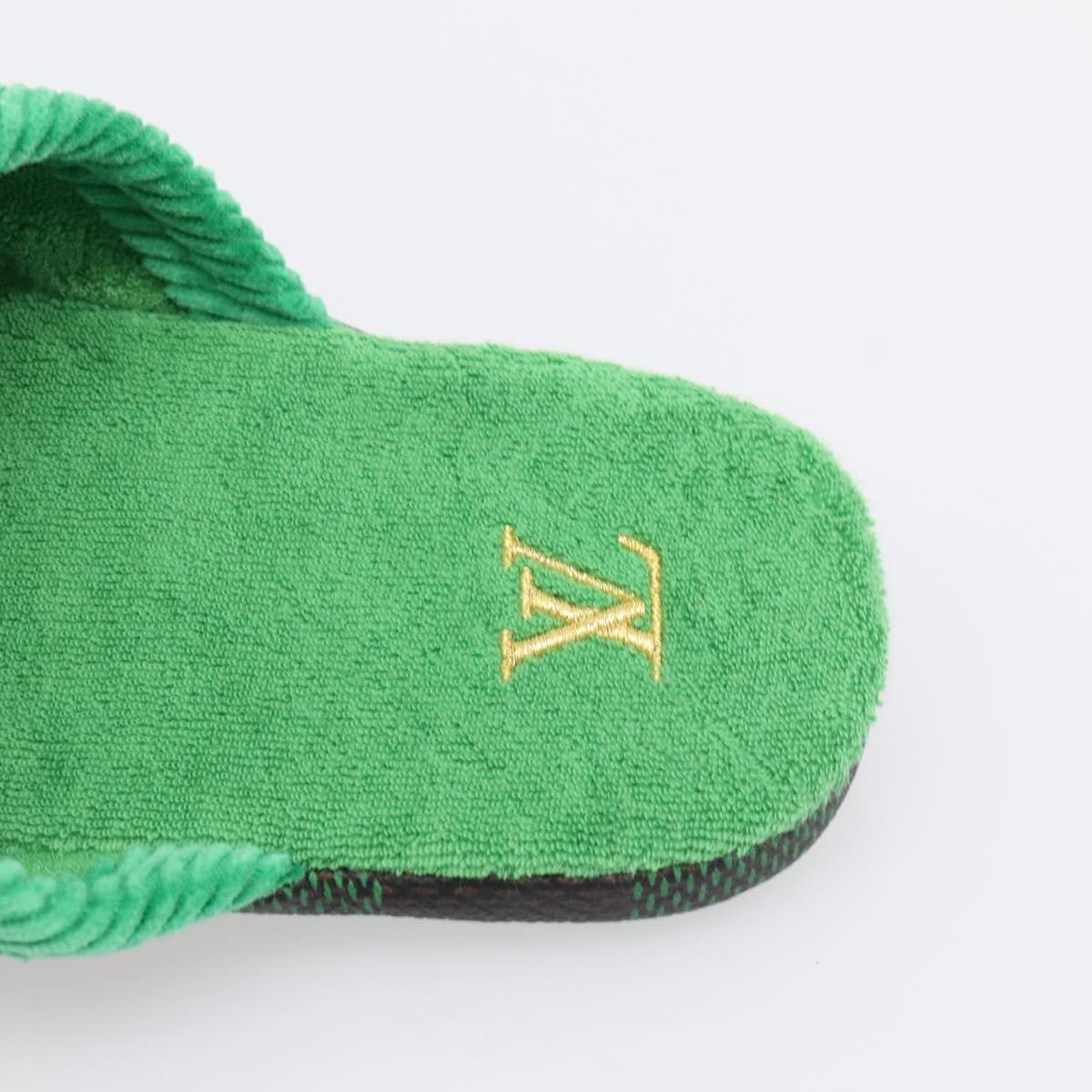 LOUIS VUITTON Damier LV Palace Line Mules pumps Green LV Auth 204938M